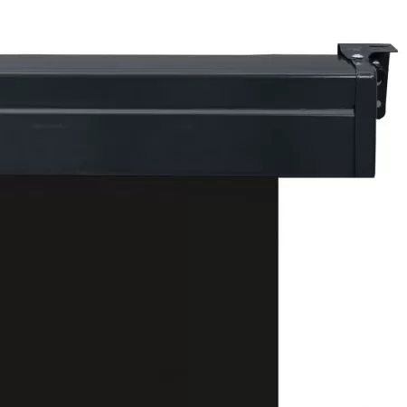 Copertina laterala de balcon, negru, 80 x 250 cm