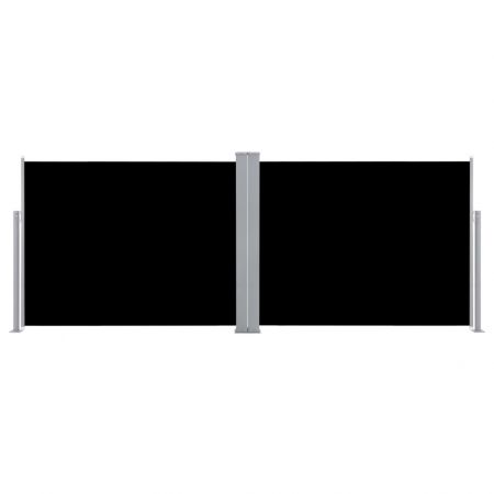 Copertina laterala retractabila, negru, 140 x 1000 cm