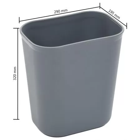 Carucior de bucatarie cu recipiente din plastic, argintiu, 82 x 43.5 x 93 cm