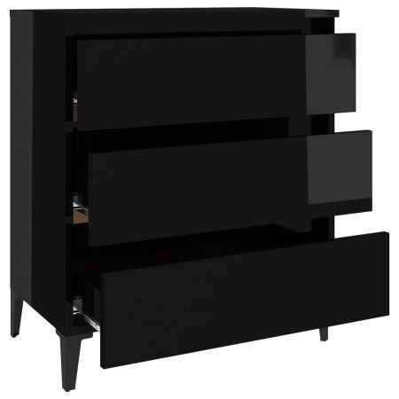 Servanta, negru lucios