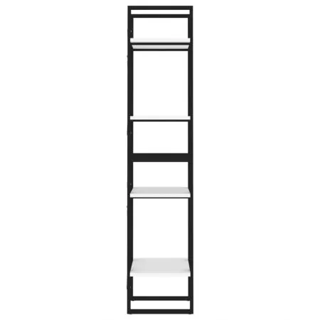 Biblioteca cu 4 rafturi, alb, 40 x 30 x 140 cm