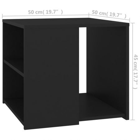 Masa laterala, negru, 50 x 45 cm