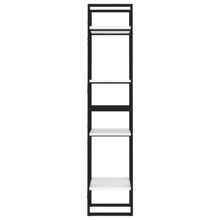 Bibliotecă cu 4 rafturi, alb, 40x30x140 cm, PAL