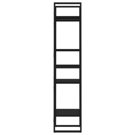 Bibliotecă cu 4 rafturi, negru, 40x30x140 cm, PAL
