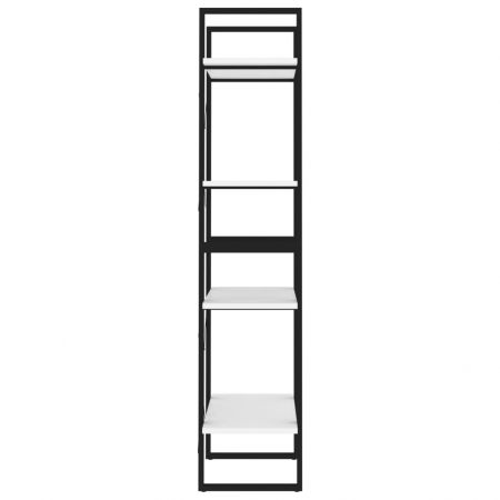 Bibliotecă cu 4 rafturi, alb, 60x30x140 cm, PAL