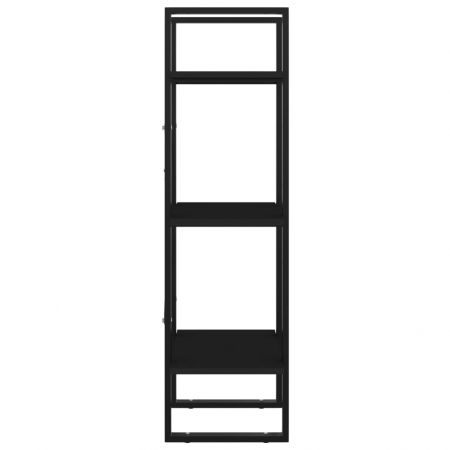 Bibliotecă cu 3 rafturi, negru, 40x30x105 cm, PAL