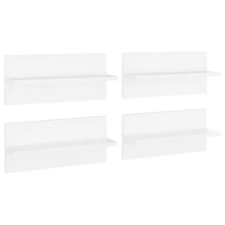 Set 4 bucati rafturi de perete, alb, 40 x 11.5 x 18 cm