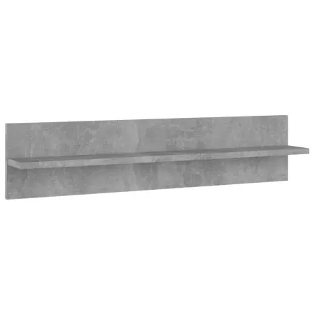 Set 4 bucati rafturi de perete, gri beton, 80 x 11.5 x 18 cm