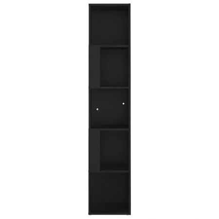 Dulap de colt, negru, 33 x 33 x 164,5 cm