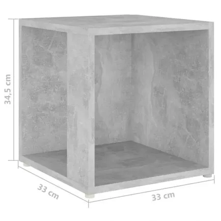 Masa laterala, gri beton, 33 x 34.5 cm
