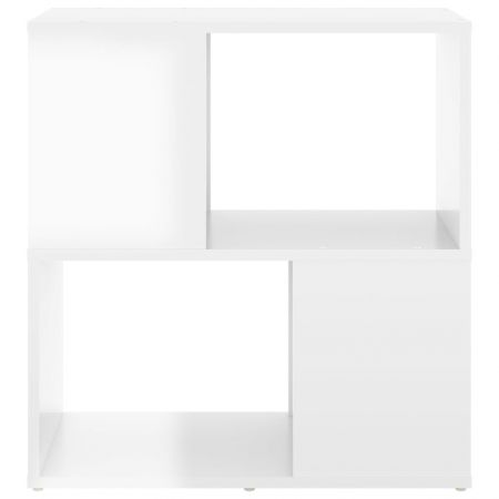 Bibliotecă, alb extralucios, 60x24x63 cm, PAL
