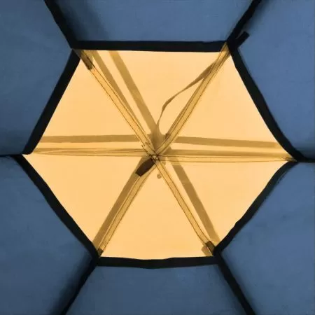 Cort pentru 6 persoane, albastru si galben, 20 x 180 cm