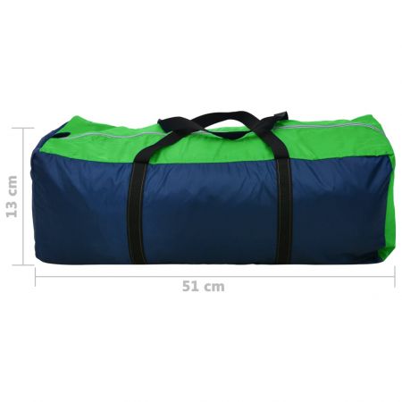 Cort camping 4 persoane, verde, 180 x 110 cm