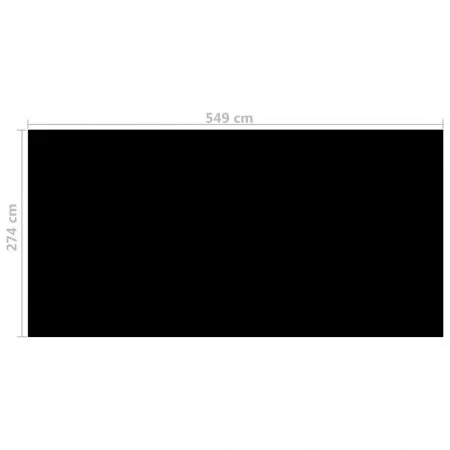 Prelata piscina, negru, 549 x 274 cm