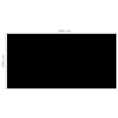 Prelata piscina, negru, 400 x 200 cm