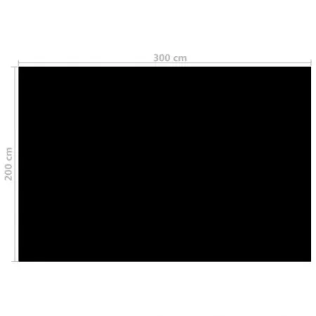 Prelata piscina, negru, 300 x 200 cm