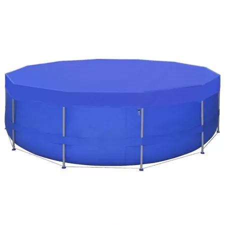 Prelata piscina PE rotunda 540 cm 90 g/m², albastru, Ø 540 cm
