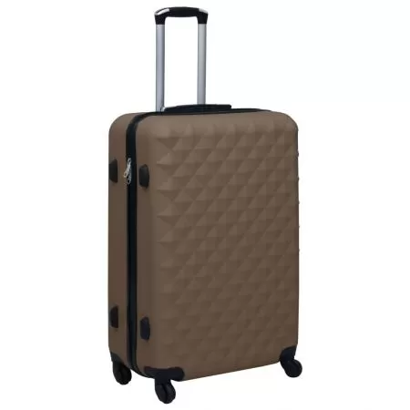 Set de valize cu carcasa rigida, 3 piese, maro, 76 x 48 x 28 cm
