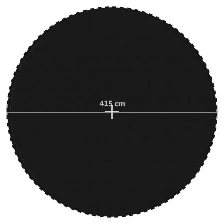 Podea de trambulina rotunda de 4.57 m, negru, 4.57 m