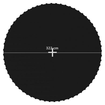Podea din tesatura pentru trambulina rotunda de 3.66 m, negru, 3.66 m