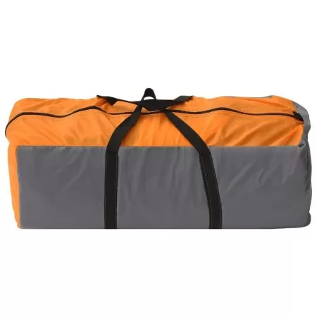 Cort camping tip iglu, gri si portocaliu, 240 x 190 cm
