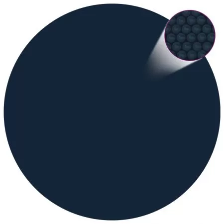 Folie solara plutitoare piscina, negru si albastru, Φ 527 cm
