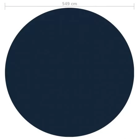 Folie solara plutitoare piscina, negru si albastru, Φ 549 cm