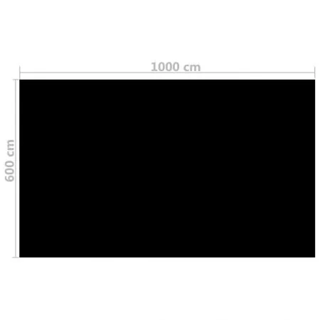 Prelata piscina, negru, 1000 x600 cm