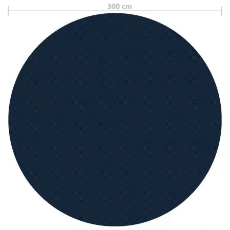 Folie solara plutitoare piscina, negru si albastru, Φ 300 cm
