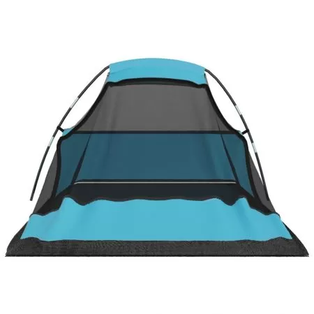 Cort de camping, albastru, 140 x 100 cm