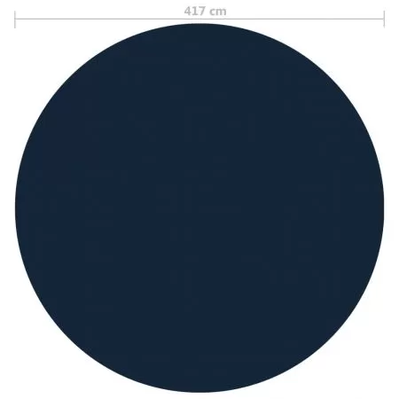 Folie solara plutitoare piscina, negru si albastru, Φ 417 cm