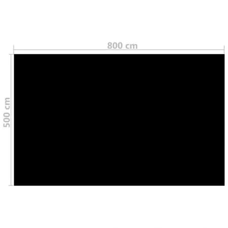 Prelata piscina, negru, 800 x500 cm
