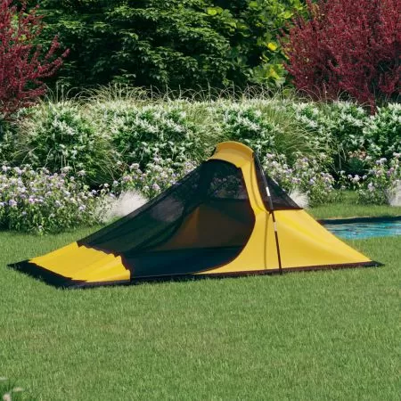 Cort de camping, galben, 140 x 100 cm