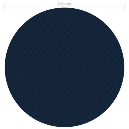 Folie solara plutitoare piscina, negru si albastru, Φ 210 cm