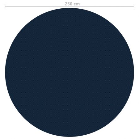Folie solara plutitoare piscina, negru si albastru, Φ 250 cm