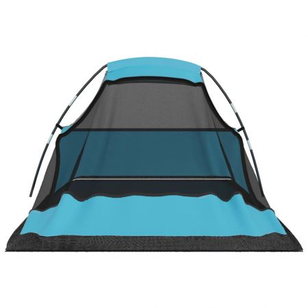 Cort de camping, albastru, 140 x 100 cm