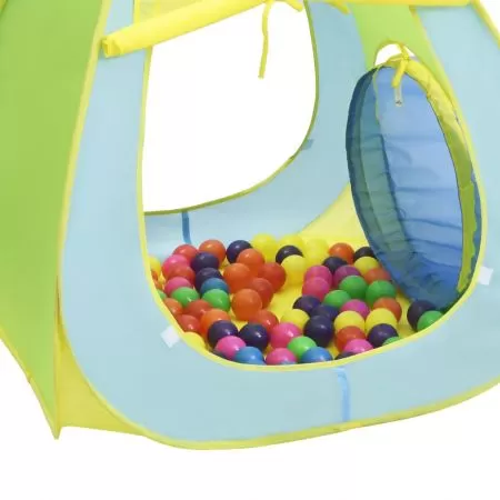 Cort de joaca pentru copii cu 100 bile, multicolor