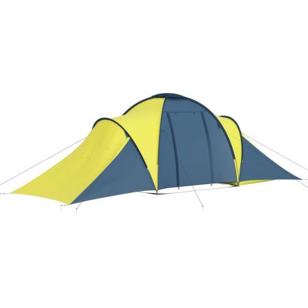 Cort camping, albastru si galben, 188 x 190 cm