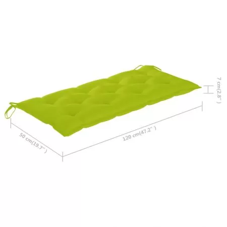 Balansoar cu perna verde crud, verde deschis, 120 x 60 x 57.5 cm