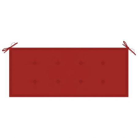 Banca de gradina stivuibila cu perna, rosu, 120 cm