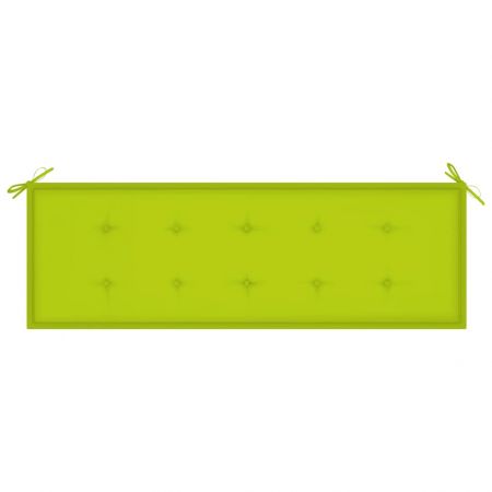 Banca de gradina stivuibila cu perna, verde, 150 cm