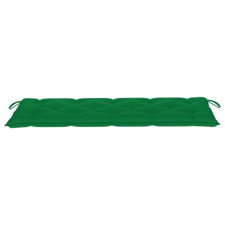 Banca de gradina stivuibila cu perna, verde, 150 cm