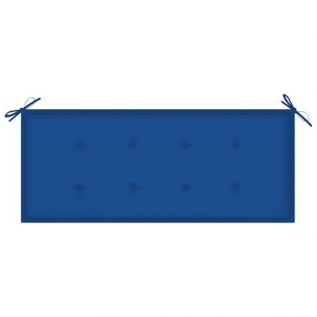 Banca de gradina cu perna, albastru regal, 120 x 50 x 4 cm