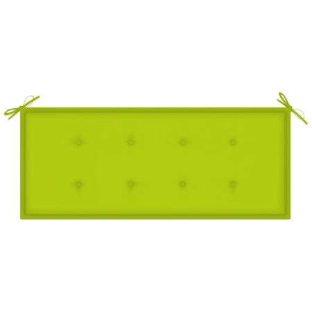 Banca de gradina cu perna, verde deschis, 120 x 50 x 4 cm