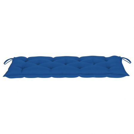 Banca de gradina cu perna, albastru, 120 x 50 x 7 cm