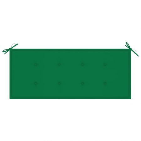 Banca de gradina pliabila cu perna, verde, 120 x 50 x 4 cm