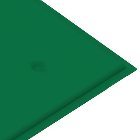 Banca de gradina cu perna, verde, 120 x 50 x 4 cm