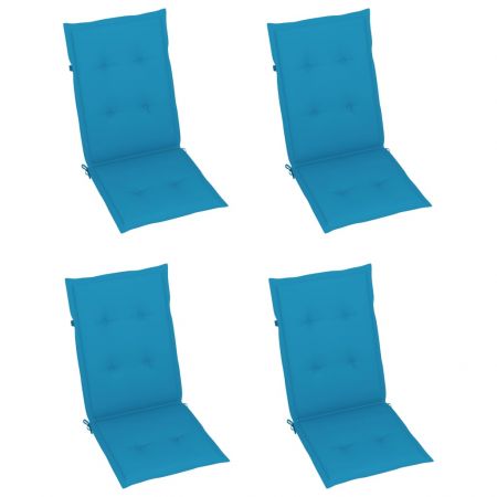 Set 3 bucati scaune gradina pliabile, albastru