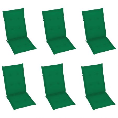 Set 6 bucati scaune gradina pliabile cu perne, verde