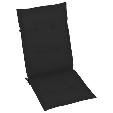 Set 6 bucati scaune gradina pliabile cu perne, negru